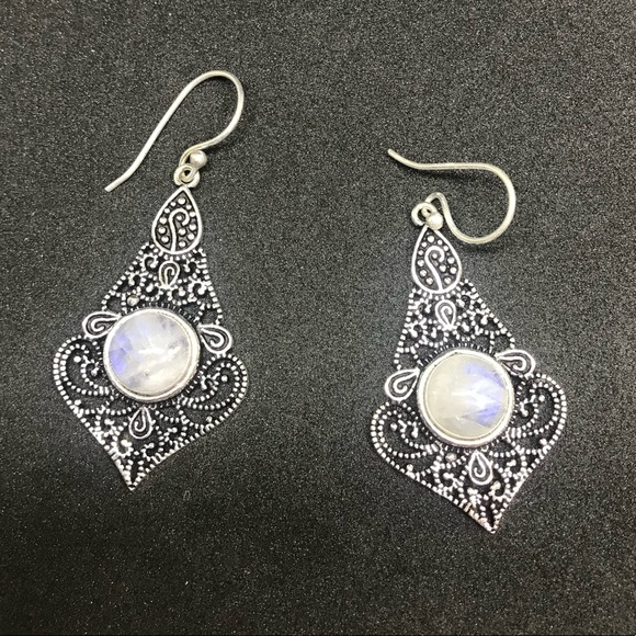Bohemian Silver Earrings - Picture 1 of 4